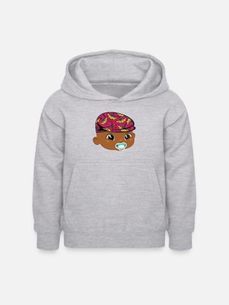 Afrikanische Kinderflaschen - Kinder Hoodie - Hellgrau meliert