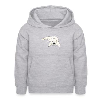 Seehund Baby - Kinder Hoodie - Hellgrau meliert - Vorne - AI Model Kid Female (0cm)