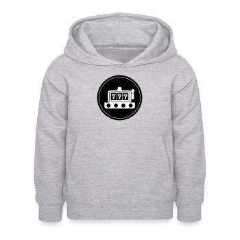 Einarmiger bandit Kreis - Kinder Hoodie - Hellgrau meliert - Vorne - AI Model Kid Female (0cm)