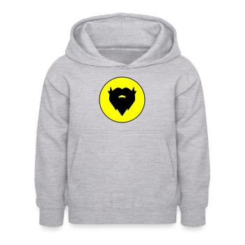 Beard symbol - Kids Hoodie - light heather grey - Front - AI Model Kid Female (0cm)