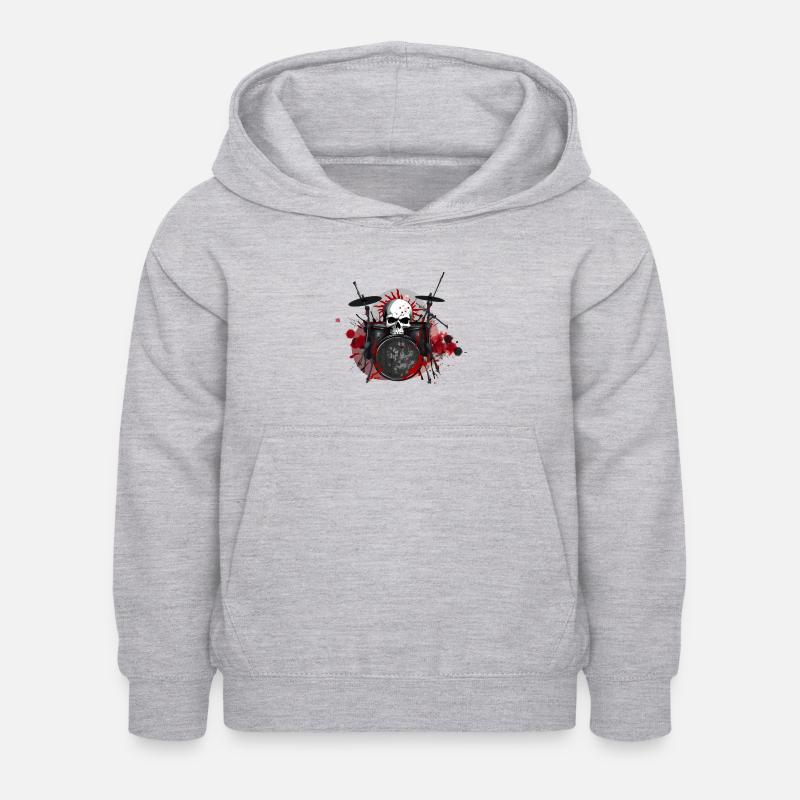 Drums crazy - Kinder Hoodie - Hellgrau meliert