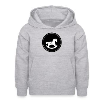 Cheval à bascule Jouet Bébé - Sweat à capuche Enfant - gris clair chiné - Devant - AI Model Kid Female (0cm)