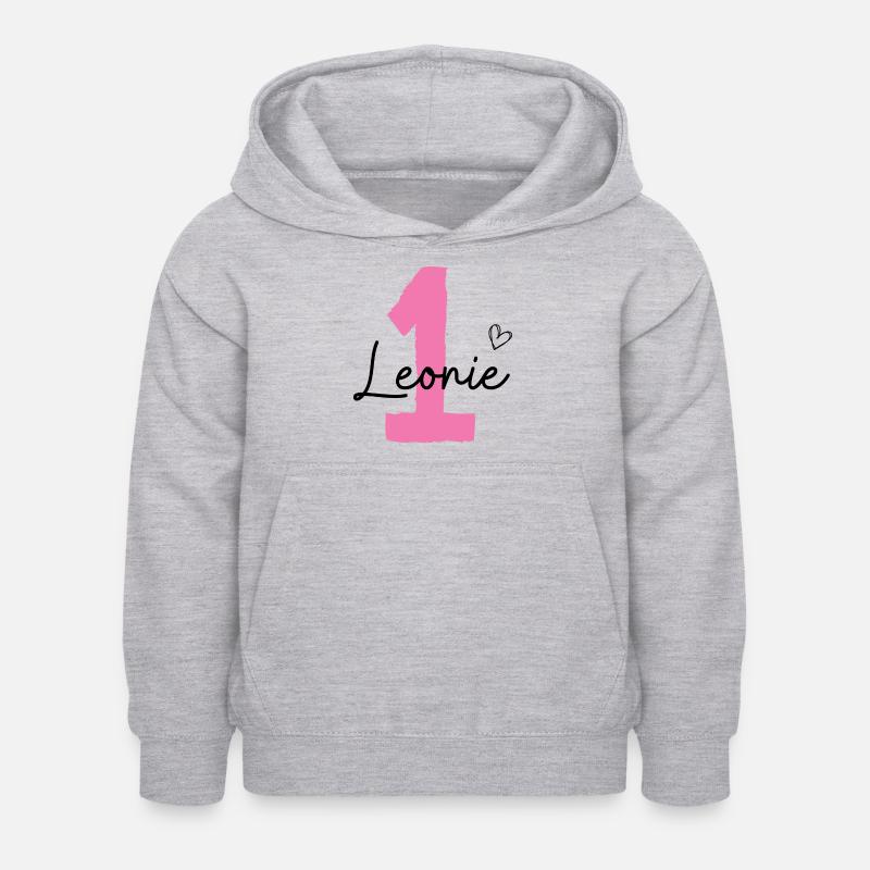 Leonie eins - Kinder Hoodie - Hellgrau meliert