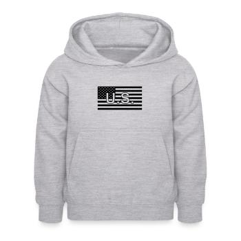 Drapeau tactique États-Unis/États-Unis - Sweat à capuche Enfant - gris clair chiné - Devant - AI Model Kid Female (0cm)