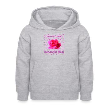 Fête des mères - Sweat à capuche Enfant - gris clair chiné - Devant - AI Model Kid Female (0cm)