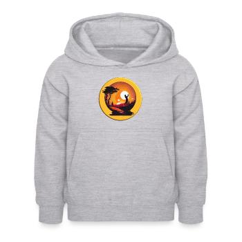 Balle de golf, avec le moins de coups possible dans le trou - Sweat à capuche Enfant - gris clair chiné - Devant - AI Model Kid Female (0cm)