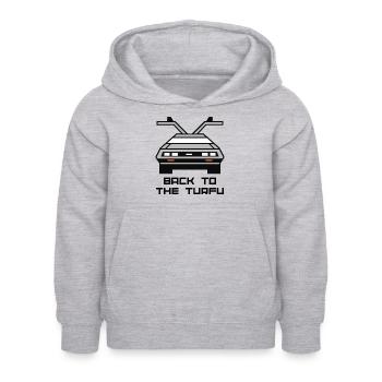 Zurück zum Rasen - Kinder Hoodie - Hellgrau meliert - Vorne - AI Model Kid Female (0cm)