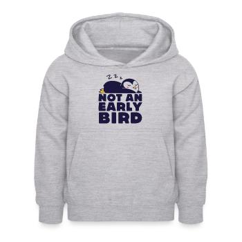 Pas un lève-tôt - Sweat à capuche Enfant - gris clair chiné - Devant - AI Model Kid Female (0cm)