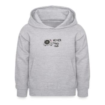 Platine Vinyle - Sweat à capuche Enfant - gris clair chiné - Devant - AI Model Kid Female (0cm)