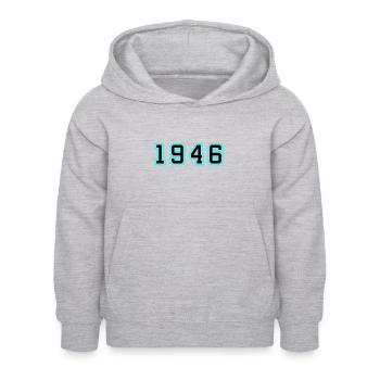 1946 Jahr Geburtstag - Kinder Hoodie - Hellgrau meliert - Vorne - AI Model Kid Female (0cm)