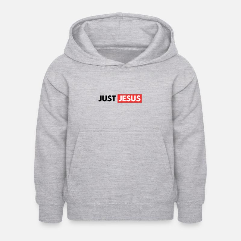 Juste Jésus - Sweat à capuche Enfant - gris clair chiné
