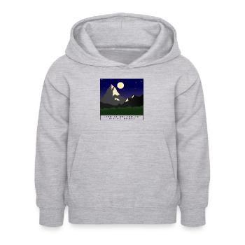 La vie est meilleure en chaussures de randonnée - Sweat à capuche Enfant - gris clair chiné - Devant - AI Model Kid Female (0cm)