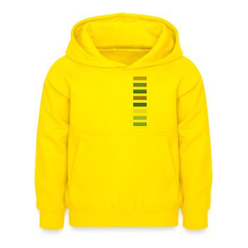 Shades of green - Kids Hoodie - yellow - Front - AI Model Kid Female (0cm)