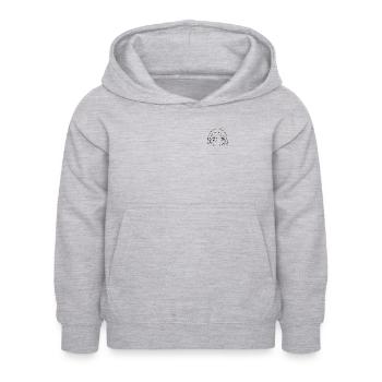 minimalistischer Walkman - Kinder Hoodie - Hellgrau meliert - Vorne - AI Model Kid Female (0cm)
