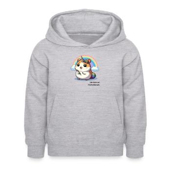 Hamster Unicorn - Unicornus Hamsterum - Kids Hoodie - light heather grey - Front - AI Model Kid Female (0cm)