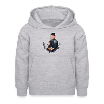 Pour de vrai Rieser. Pour les vrais producteurs de rames. - Sweat à capuche Enfant - gris clair chiné - Devant - AI Model Kid Female (0cm)
