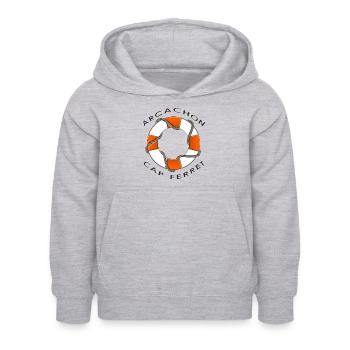 bouée de sauvetage4 - Sweat à capuche Enfant - gris clair chiné - Devant - AI Model Kid Female (0cm)