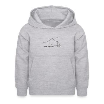 Dune du Pilat - Kinder Hoodie - Hellgrau meliert - Vorne - AI Model Kid Female (0cm)