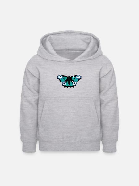 Nazar Butterfly - Kinder Hoodie - Hellgrau meliert