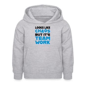 Teamwork - Kinder Hoodie - Hellgrau meliert - Vorne - AI Model Kid Female (0cm)