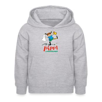 Pippi Langstrumpf Pippi Hat Spaß - Kinder Hoodie - Hellgrau meliert - Vorne - AI Model Kid Female (0cm)