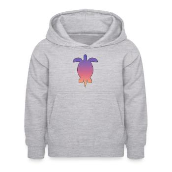 Turtle - Kinder Hoodie - Hellgrau meliert - Vorne - AI Model Kid Female (0cm)