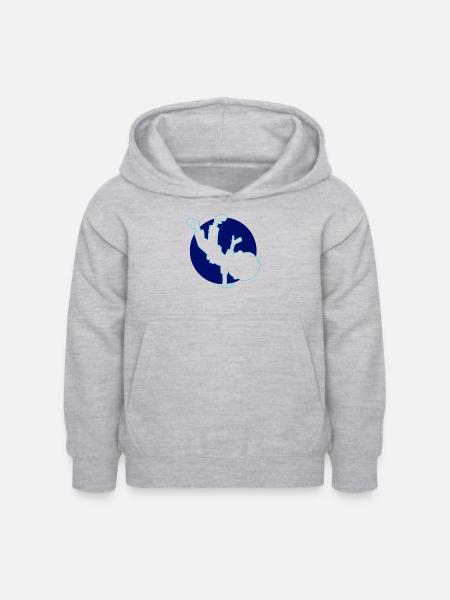 Breakdancer Breakdancing Tänzer - Kinder Hoodie - Hellgrau meliert