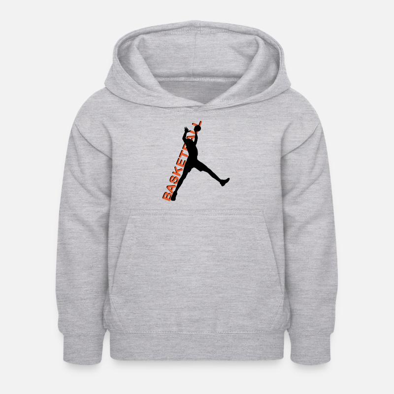 Sport. - Sweat à capuche Enfant - gris clair chiné