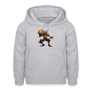 Basketball Wespe - Kinder Hoodie - Hellgrau meliert - Vorne - AI Model Kid Female (0cm)