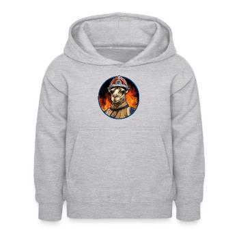 Brigade de pompiers à chameau - Sweat à capuche Enfant - gris clair chiné - Devant - AI Model Kid Female (0cm)