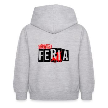 Kultur Feria - Kinder Hoodie - Hellgrau meliert - Hinten - AI Model Kid Female (0cm)