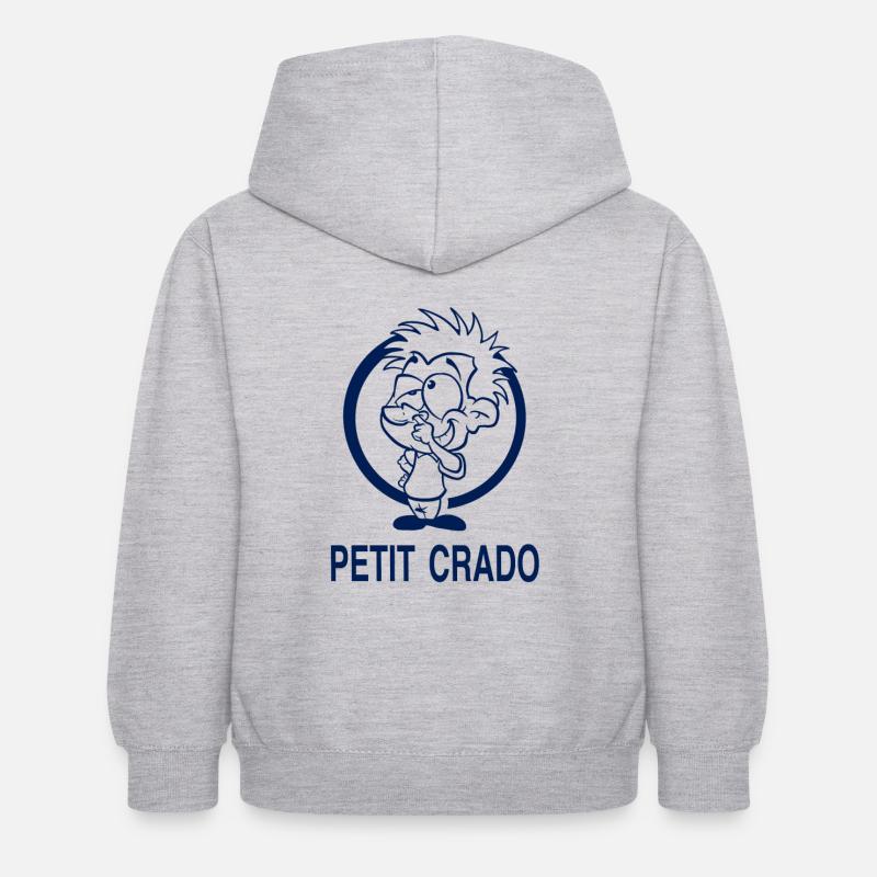 Petit crado - Sweat à capuche Enfant - gris clair chiné