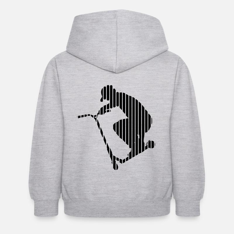 DeckGrab v7 - Sweat à capuche Enfant - gris clair chiné