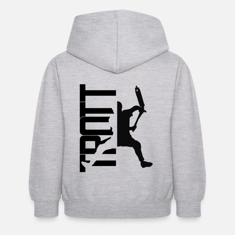 TROTT - Sweat à capuche Enfant - gris clair chiné