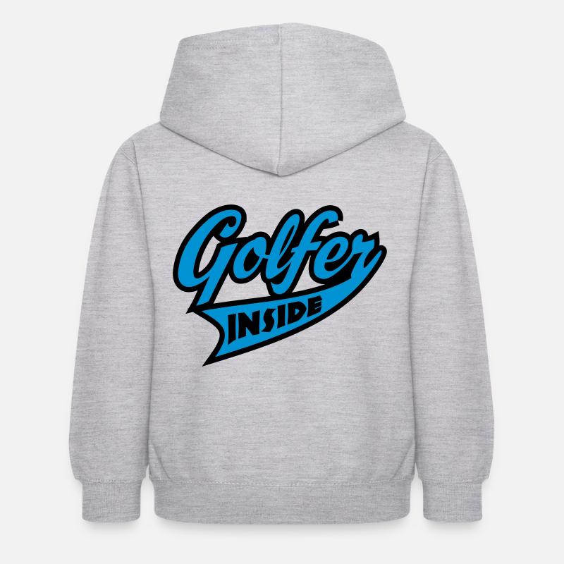 Golf - Kinder Hoodie - Hellgrau meliert