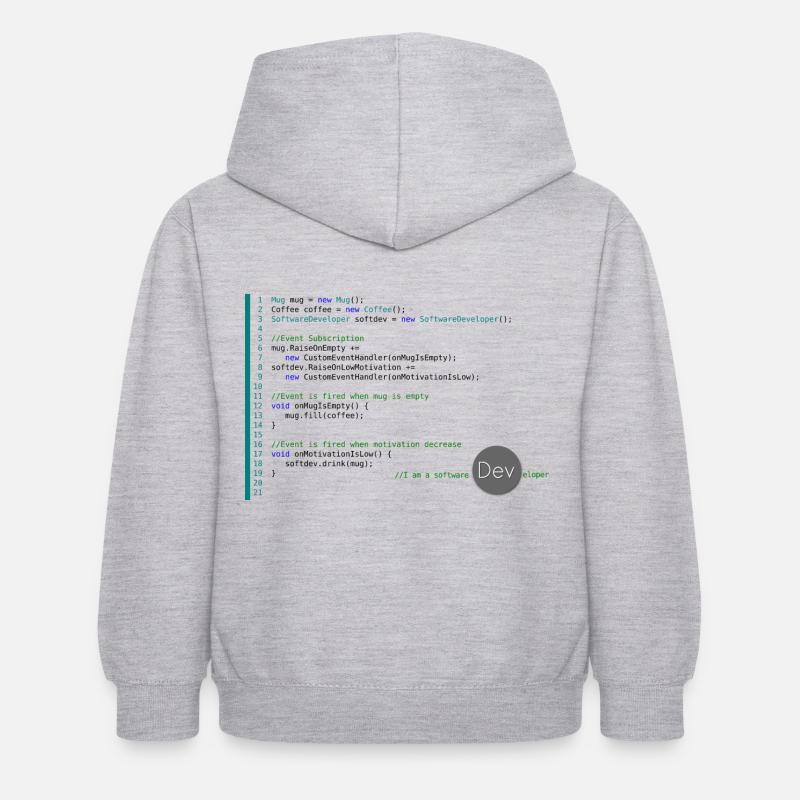 I am a Software Developer - Kids Hoodie - light heather grey