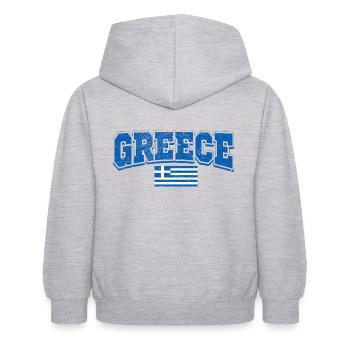 Greece - Kids Hoodie - light heather grey - Back - AI Model Kid Female (0cm)