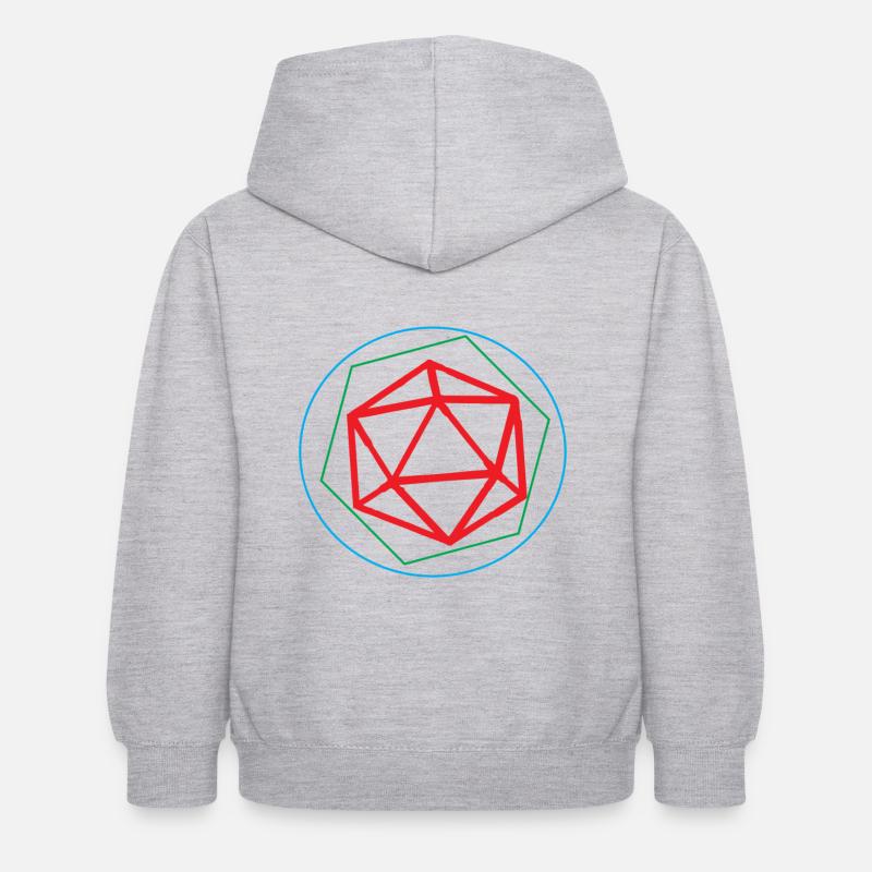 D20 Dice Evolution RPG Game Gift - Kids Hoodie - light heather grey