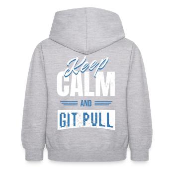 GIT Developer nerdy Geek Shirt - Kids Hoodie - light heather grey - Back - AI Model Kid Female (0cm)