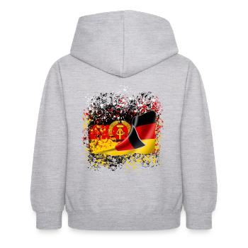 RDA Amitié allemande Ossi Amis Nostalgie - Sweat à capuche Enfant - gris clair chiné - Dos - AI Model Kid Female (0cm)