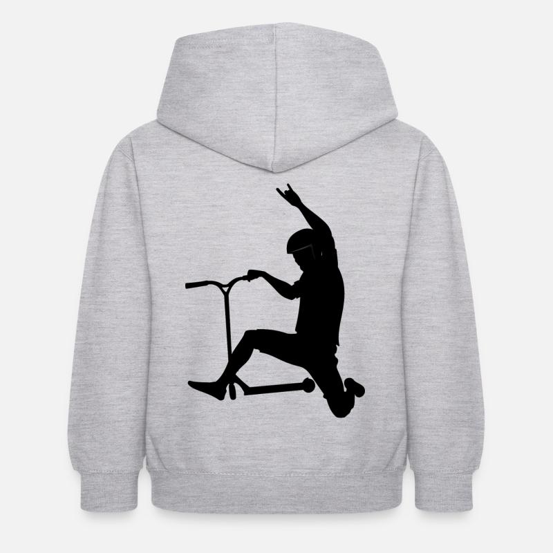 klippe - Hoodie til børn - lysegrå meleret
