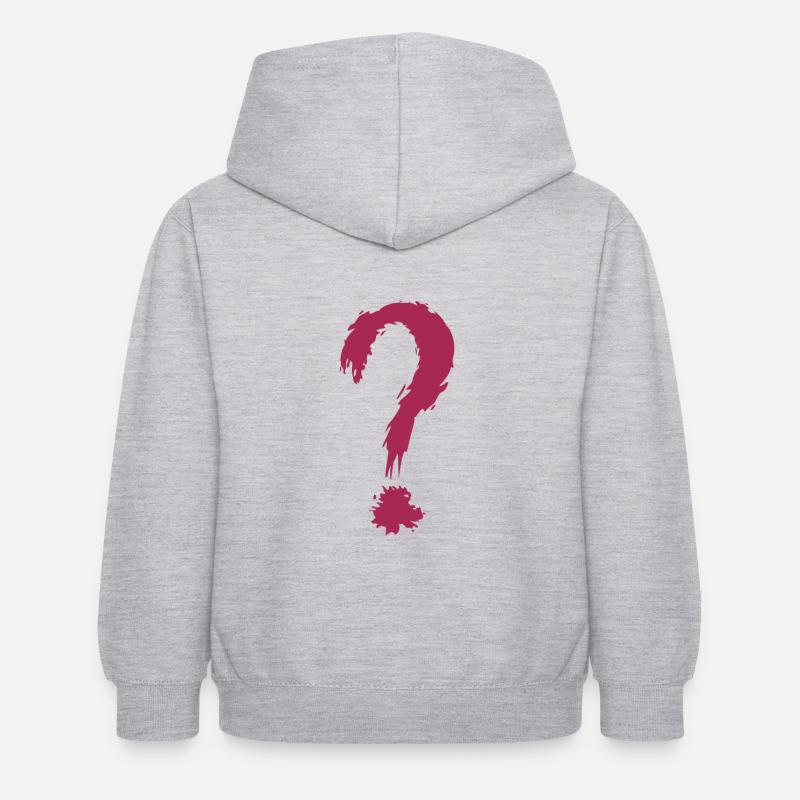 Question mark - Kids Hoodie - light heather grey