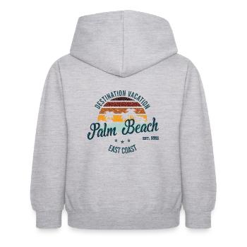 Palm Beach Destination - Sweat à capuche Enfant - gris clair chiné - Dos - AI Model Kid Female (0cm)