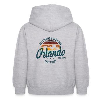 Destination Orlando - Sweat à capuche Enfant - gris clair chiné - Dos - AI Model Kid Female (0cm)