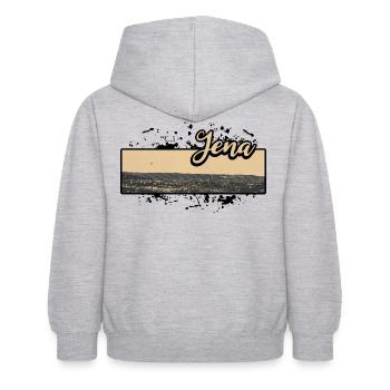 Jena - Kinder Hoodie - Hellgrau meliert - Hinten - AI Model Kid Female (0cm)