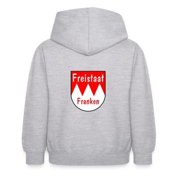 Etat libre de Franconie - Sweat à capuche Enfant - gris clair chiné - Dos - AI Model Kid Female (0cm)