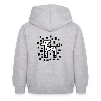 dalmatian pattern - Kids Hoodie - light heather grey - Back - AI Model Kid Female (0cm)