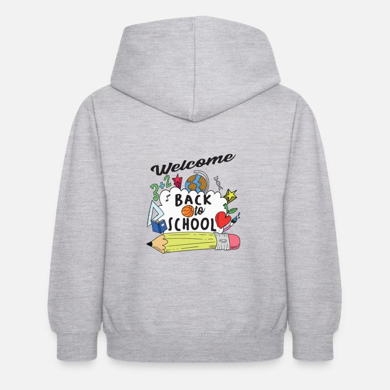 Retour à l’école - Sweat à capuche Enfant - gris clair chiné