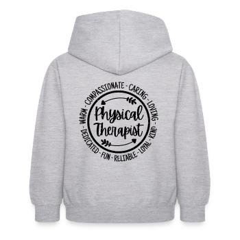 Physical Therapist Vintage Gift - Kids Hoodie - light heather grey - Back - AI Model Kid Female (0cm)