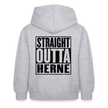 Sortie droite Herne - Sweat à capuche Enfant - gris clair chiné - Dos - AI Model Kid Female (0cm)